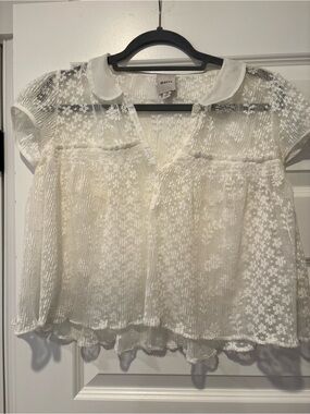 Maeve sheer blouse - short sleeve